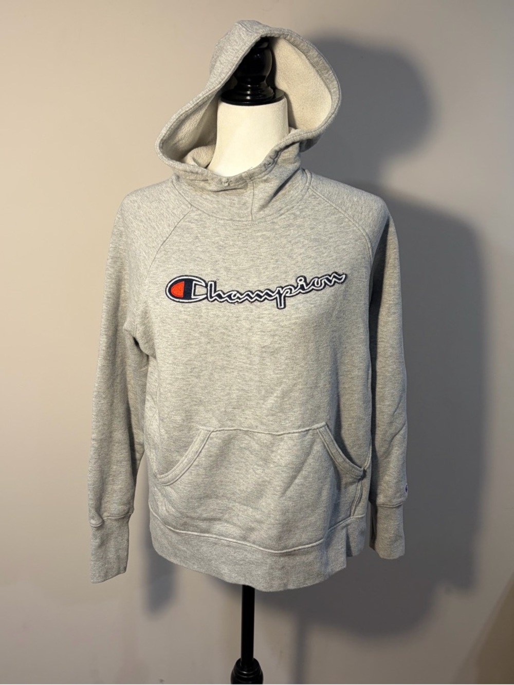 Champion Heather Gray Crewneck Sweatshirt with Script Logo